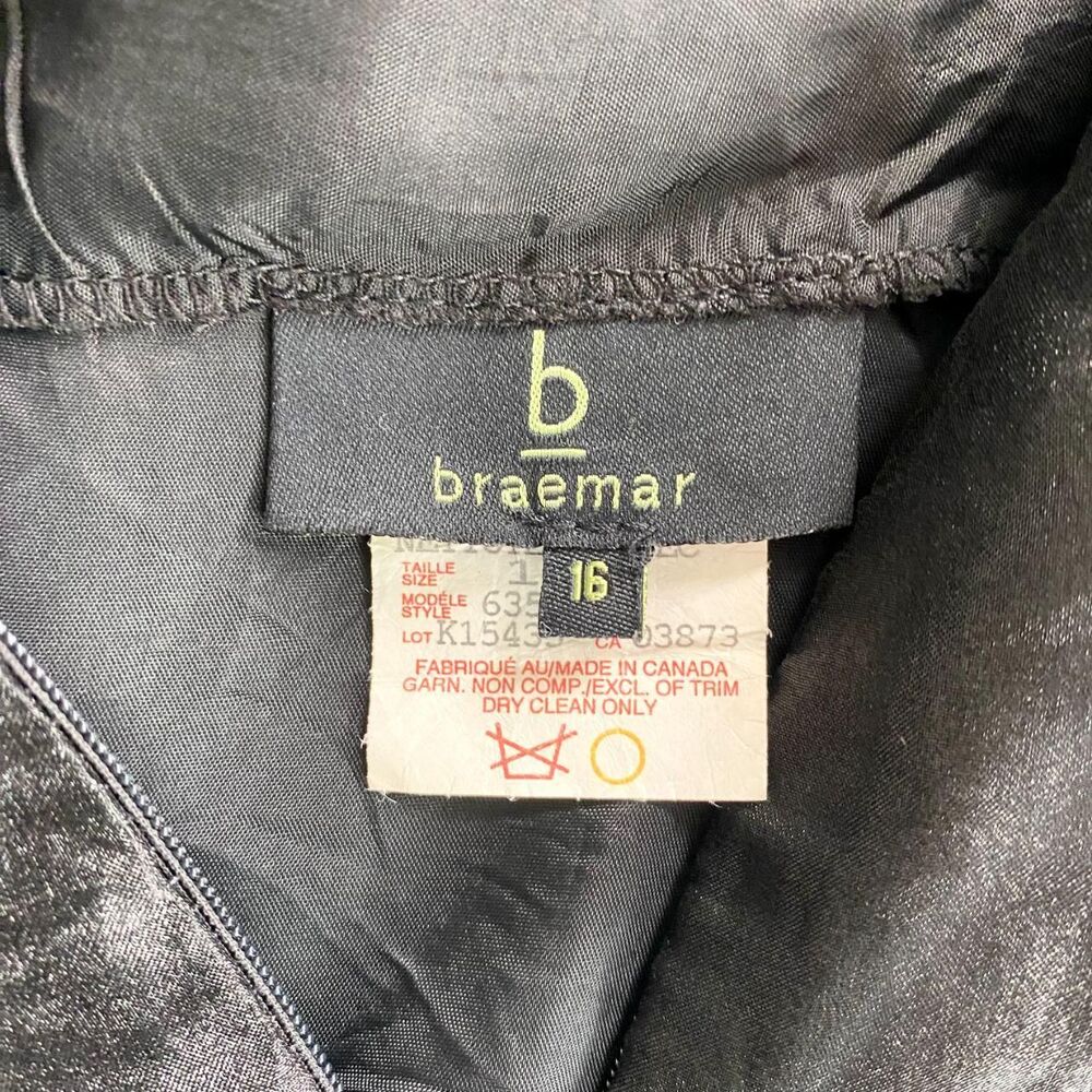 braemar Made in Canada Black 90s Organza Wide Mesh Princess Skirt 16 / XL - Picture 4 of 5